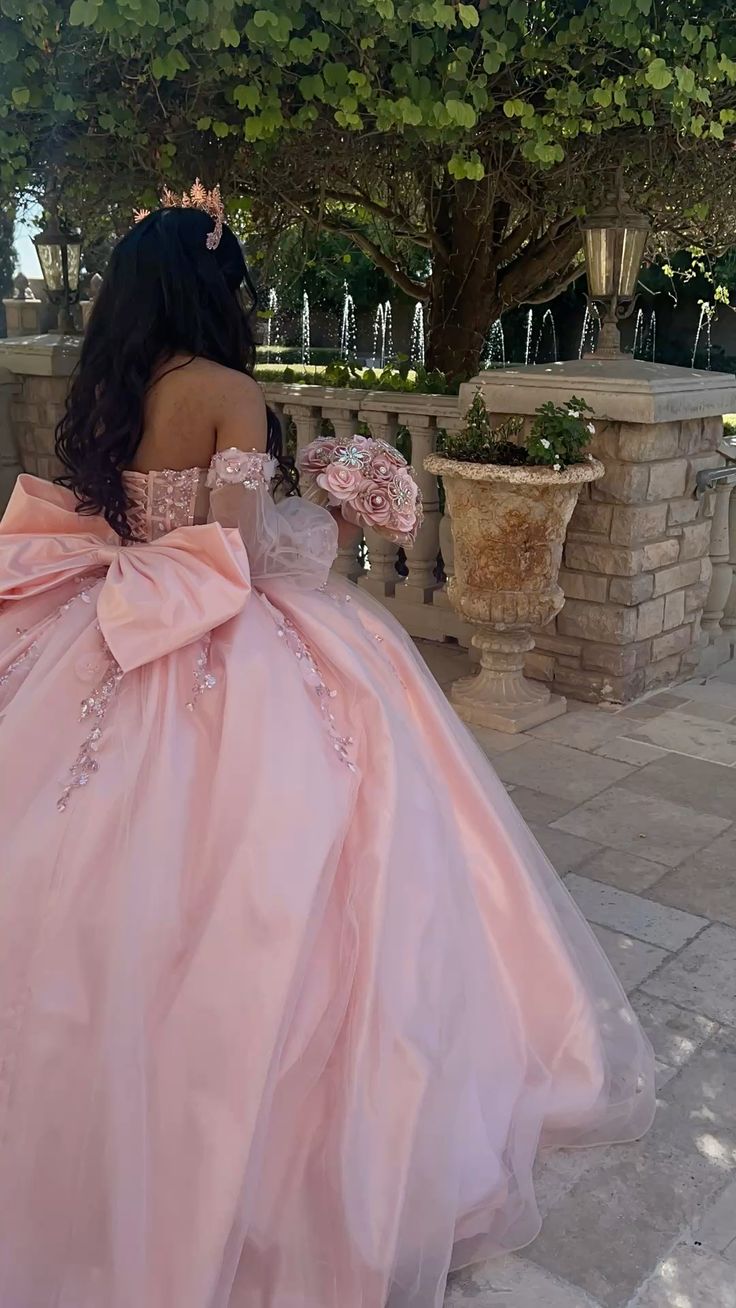 Appliques Tulle Quinceanera Dress Ball Gown,Sweet 16 Dress - View 3 | FashionDia