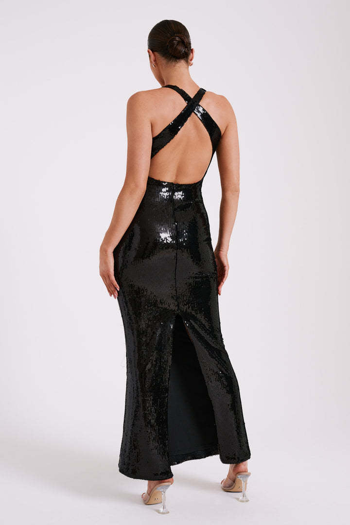 Hexed Bodycon Dress Black
