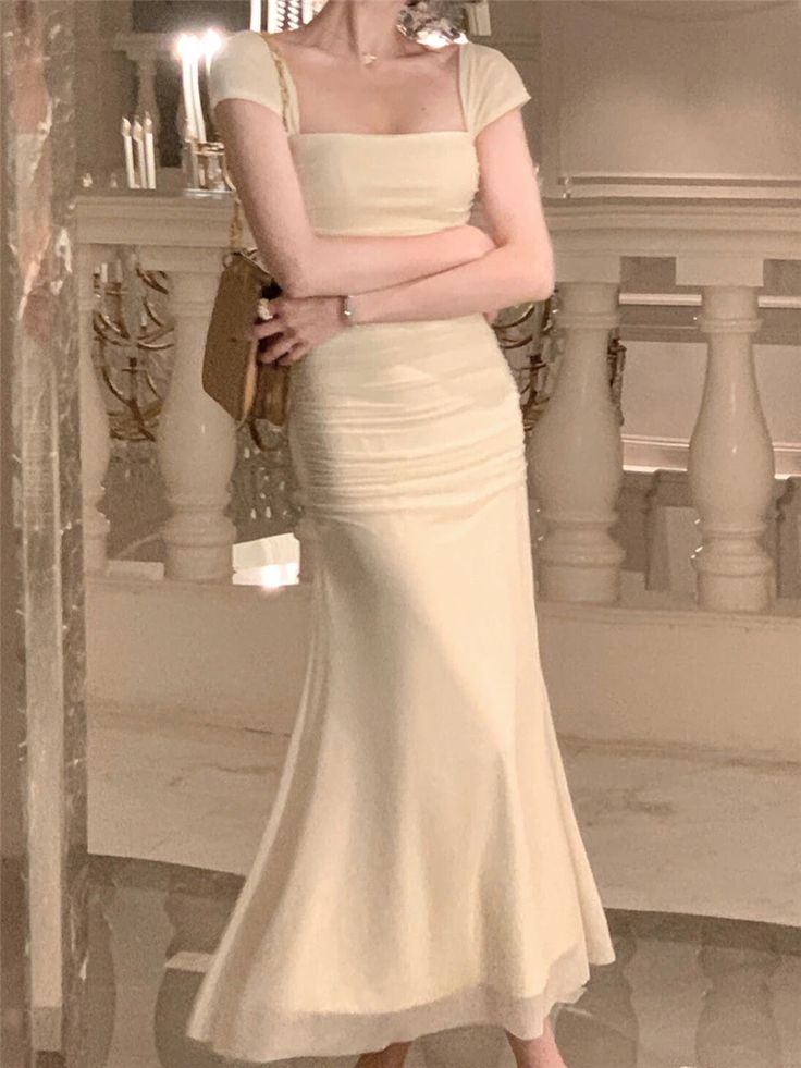 Elegant Summer Evening Party Vintage Midi Dresses Bodycon Prom Dress - View 4 | FashionDia