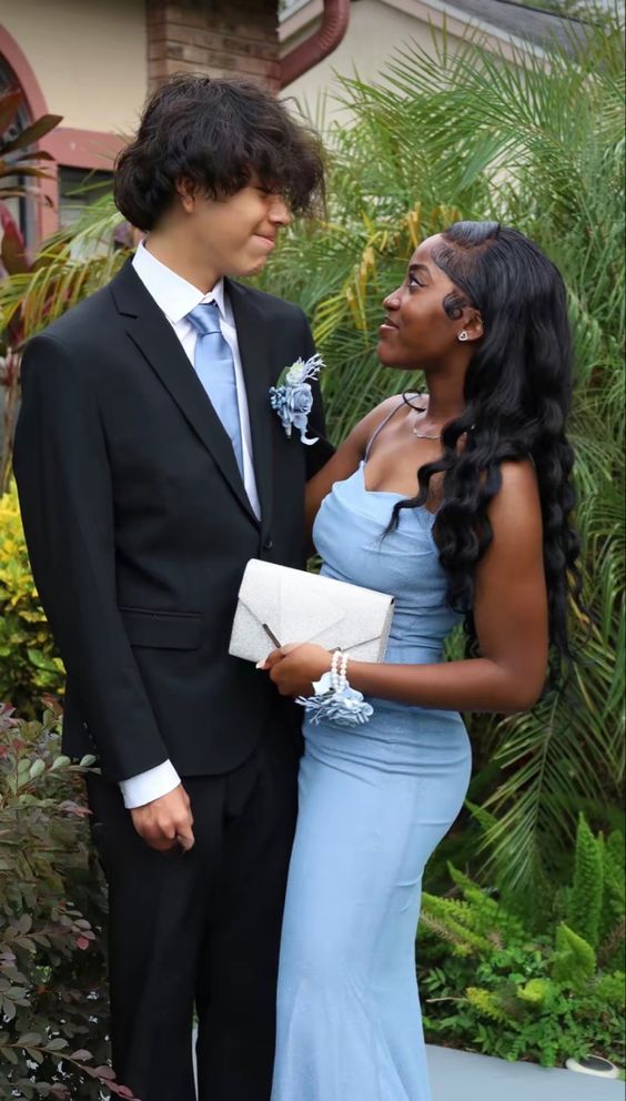 Spaghetti Straps Blue Mermaid Long Prom Dress