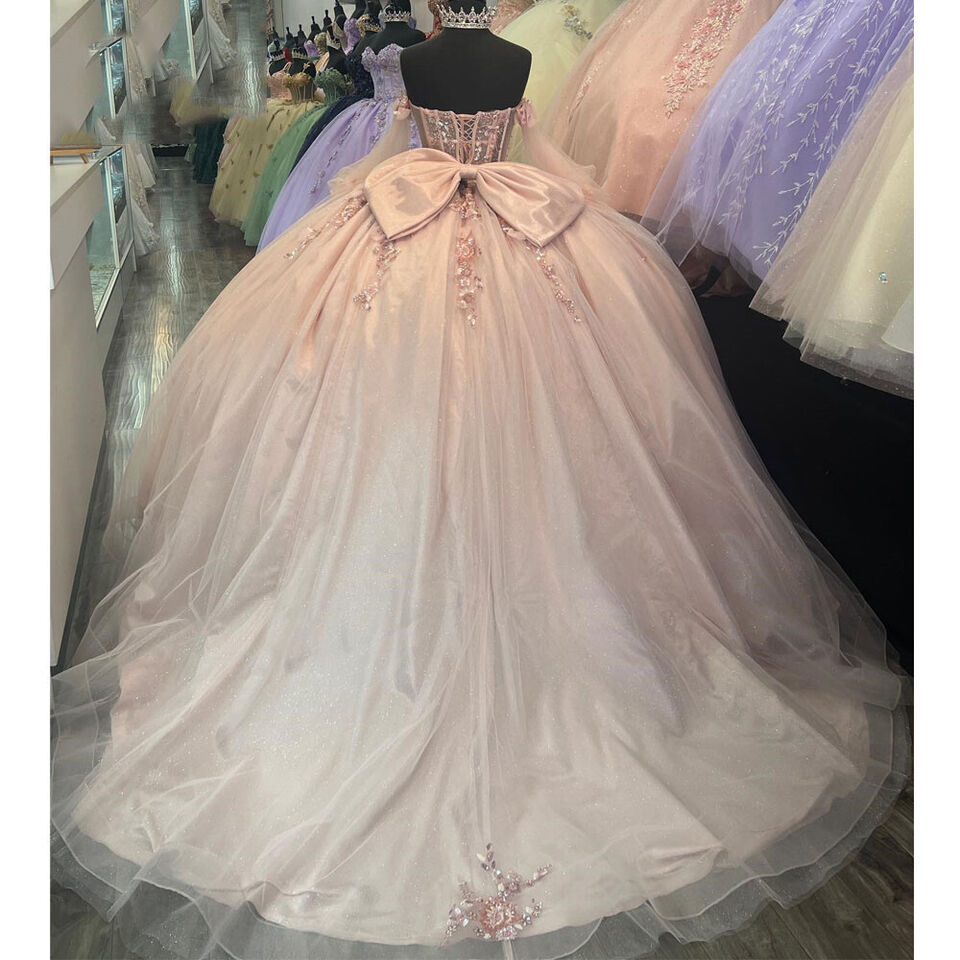Quinceanera Dresses Off-the-Shoulder Birthday Party Prom Ball Gown Sweet 15 16 - FashionDia