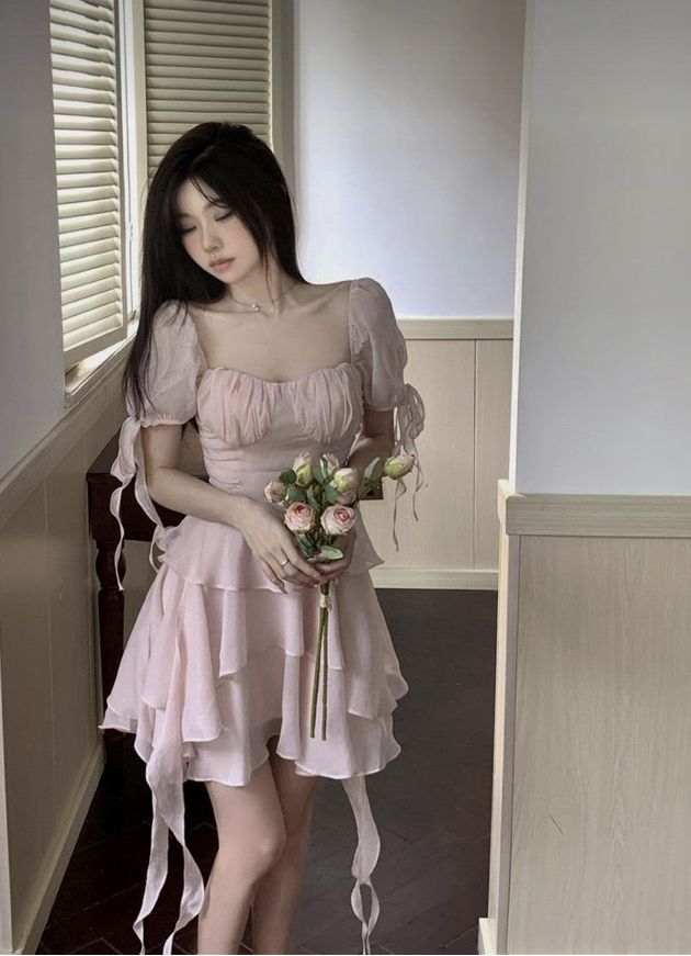 A-Line Pink Short Prom Dress Birthday Party Dress Homecoming Dress - View 2 | FashionDia
