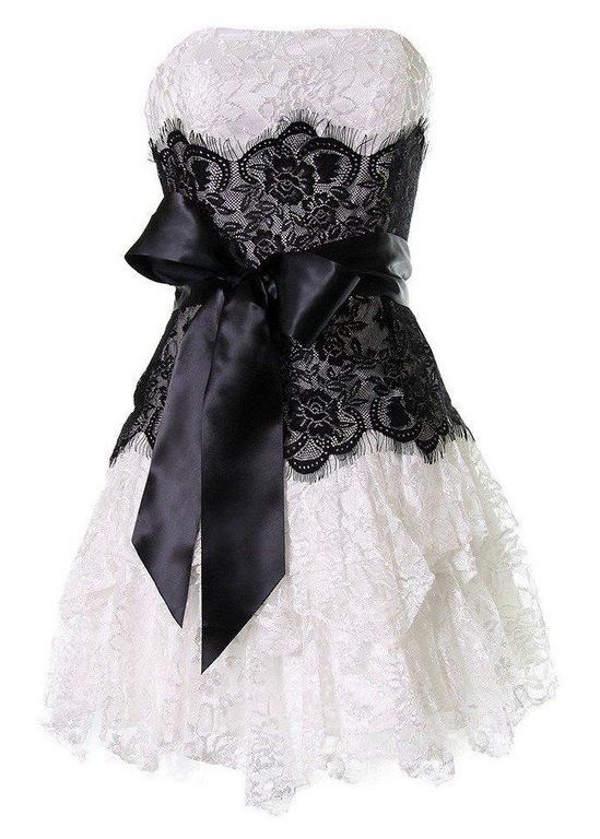 A-Line Lace Short Prom Dress Birthday Party Dress Homecoming Dress - View 6 | FashionDia