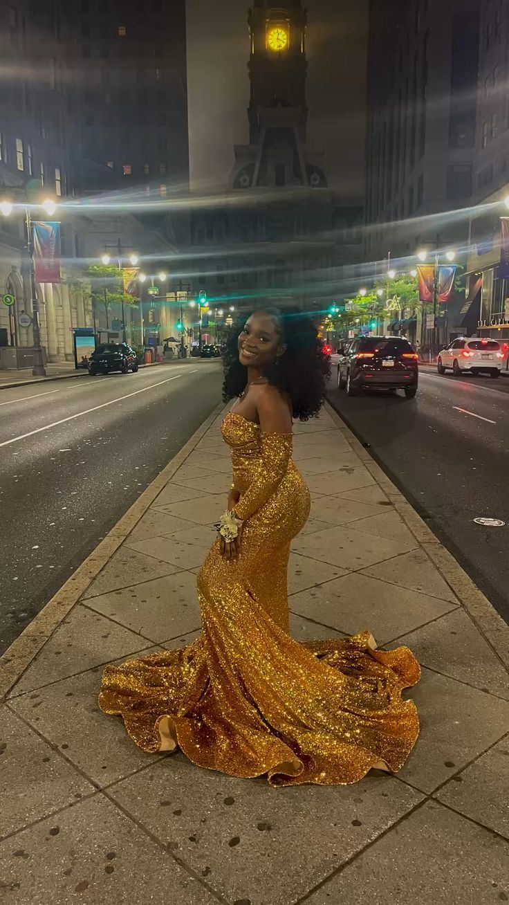 Glittering sequins mermaid prom dress glittering evening dress fg6590 - VelvetHem