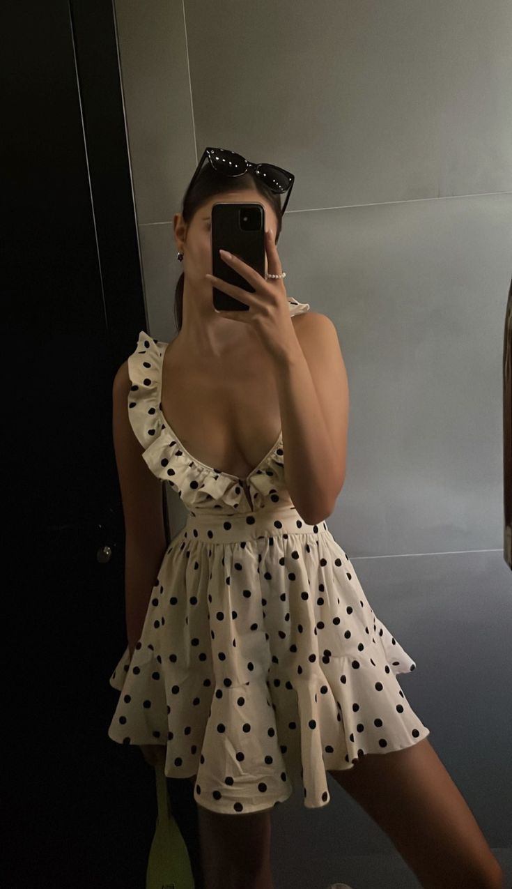 Sexy Black Polka Dots Short Evening Dress Short Party Dress