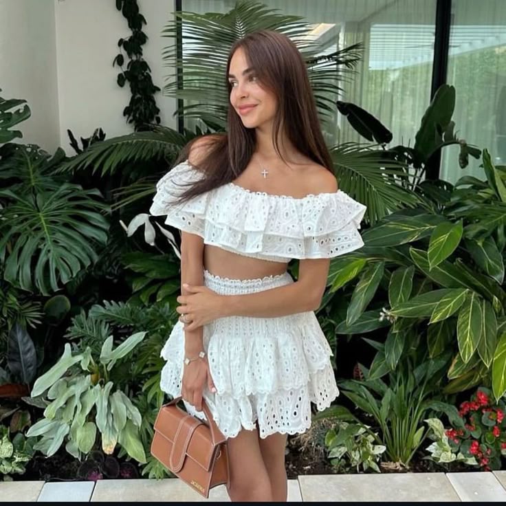 White Lace Two Piece Short Evening Dress Cocktail Dresses Short Party Dress - FashionDia