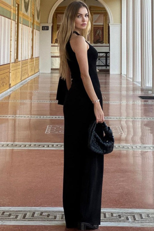 Solid Color Asymmetric Work Dress - View 6 | VelvetHem