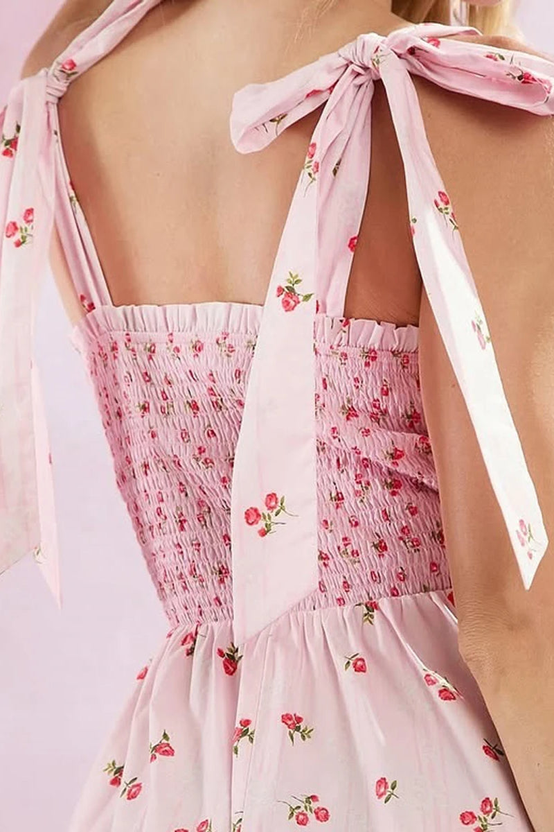 Tie-Back Maxi Floral Dress - View 6 | FashionDia