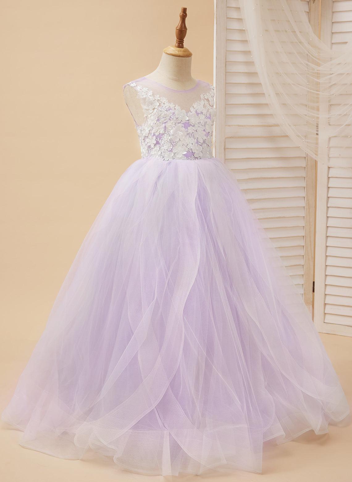 Enchanted Princess Tulle and Lace Flower Girl Dress - photo 5