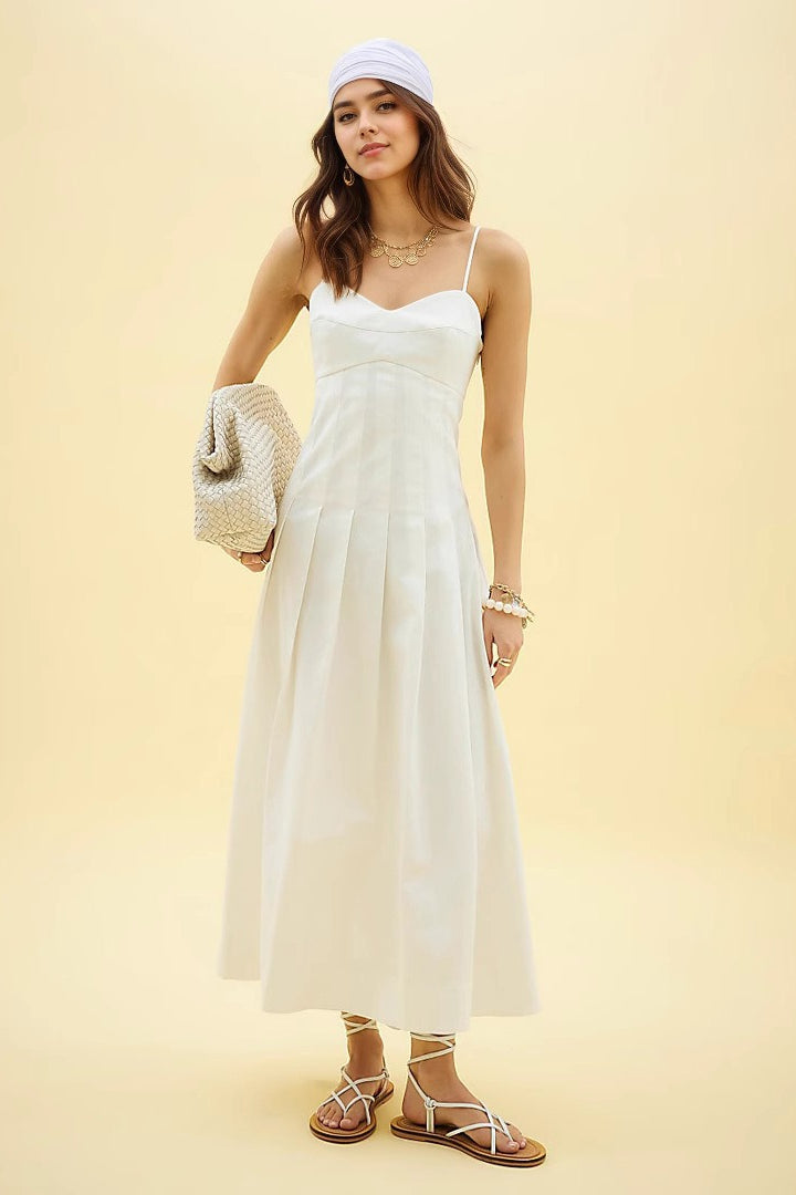 Strapless Corset Midi Work Dress - VelvetHem