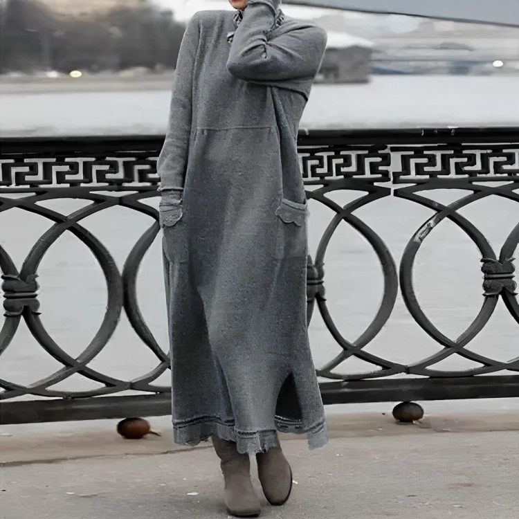 Virginia Boutique Cozy Belly Covering Dress Statement Occasion Edit