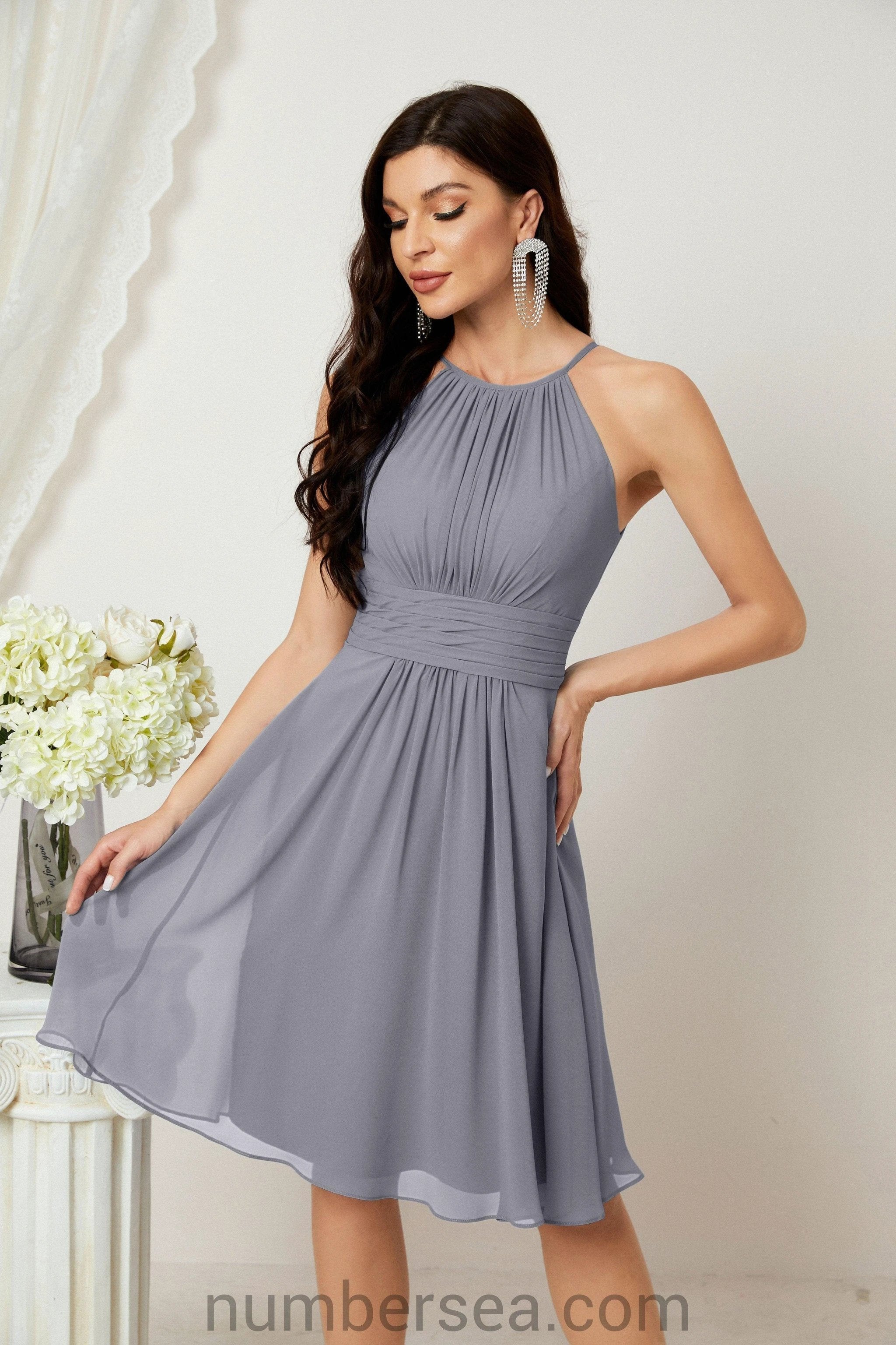 Halter Homecoming Dresses Formal Evening Party Cocktail Dress 28011 Clearance sale (ZD16954)