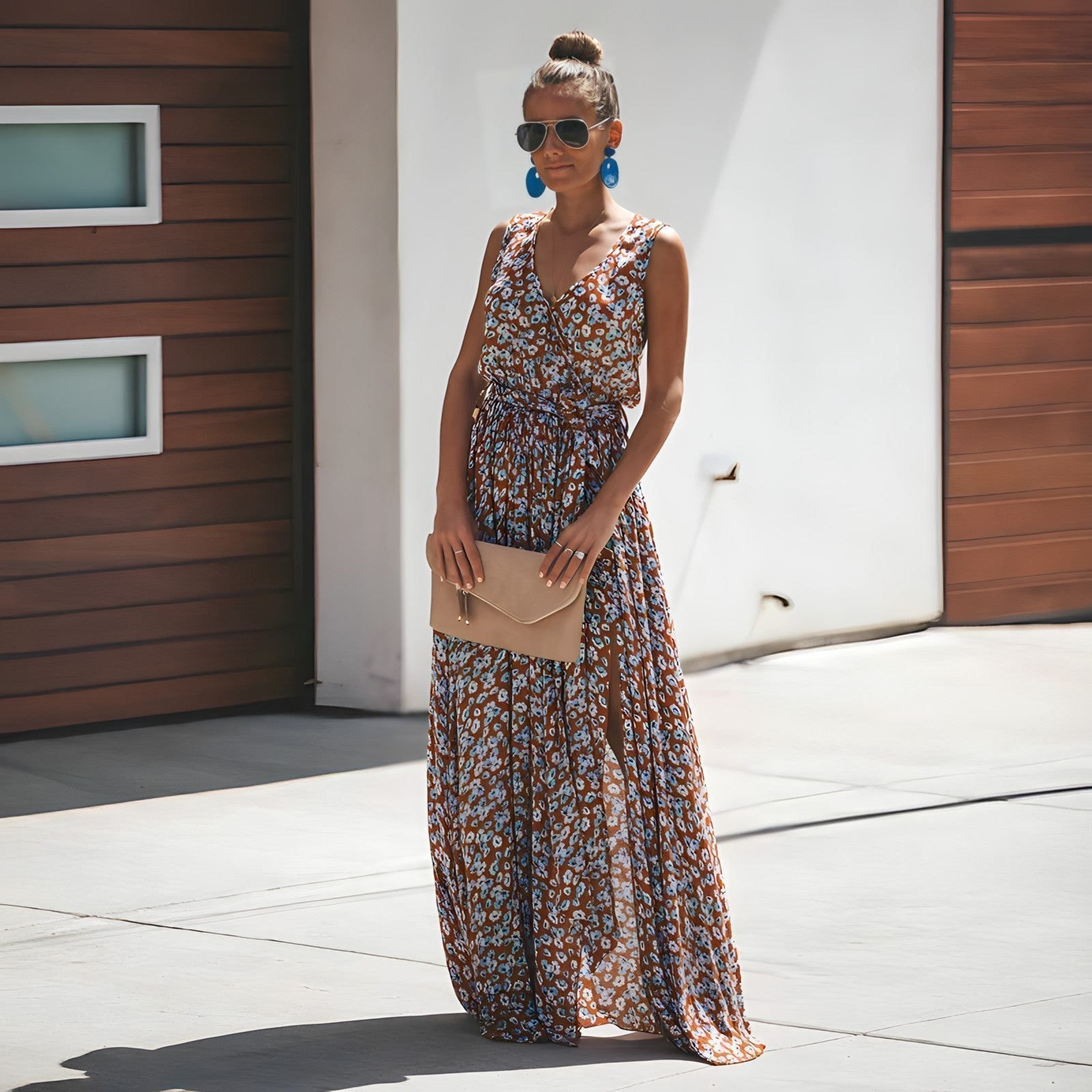 Rose Elevated Bohemian Chic Lange Dress Occasion Wear