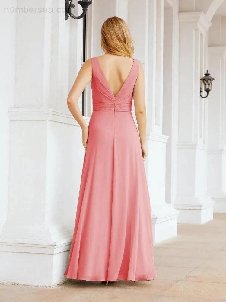 ZapDress Bridesmaid Dresses for Wedding Ruffles Long Formal Prom Gowns 28039 (ZD16999)