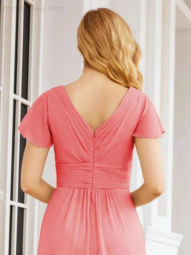 ZapDress Formal Prom Gowns for Mother of The Bride Cap Sleeves Bridesmaid Dress 28047 (ZD16958)