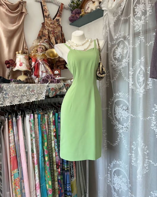 Green Sheath Short Homecoming Dress Chiffon Party Dress J8407