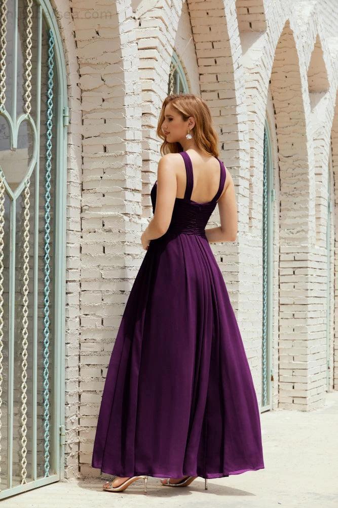 Halter Bridesmaid Dresses Formal Cocktail Prom Gown 28015 (ZD16956)