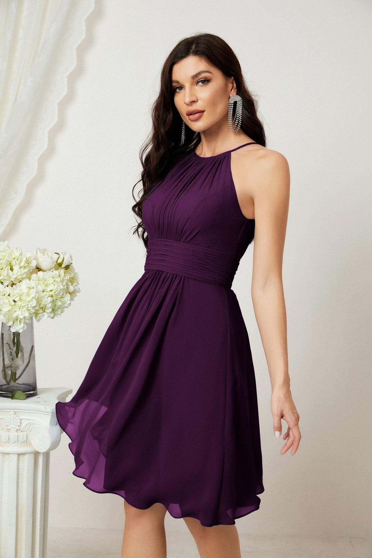 Halter Homecoming Dresses Formal Evening Party Cocktail Dress 28011 Clearance sale (ZD16954)
