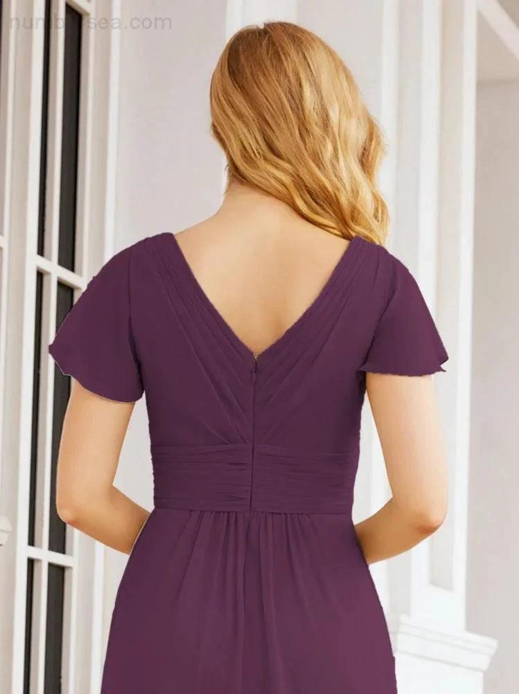ZapDress Formal Prom Gowns for Mother of The Bride Cap Sleeves Bridesmaid Dress 28047 (ZD16958)