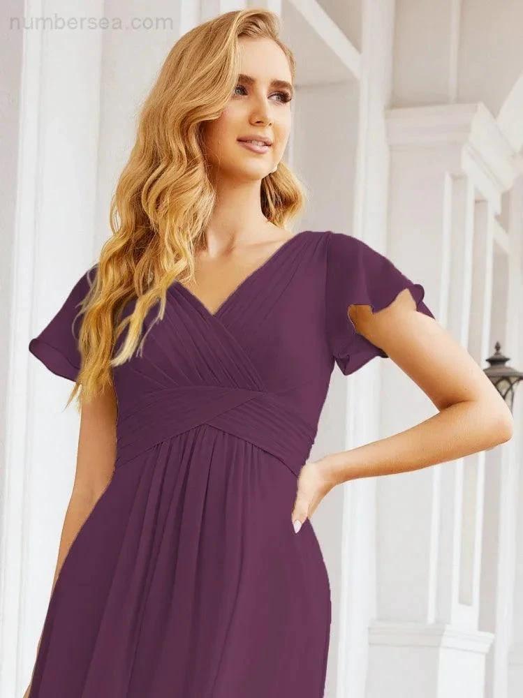 ZapDress Formal Prom Gowns for Mother of The Bride Cap Sleeves Bridesmaid Dress 28047 (ZD16958)