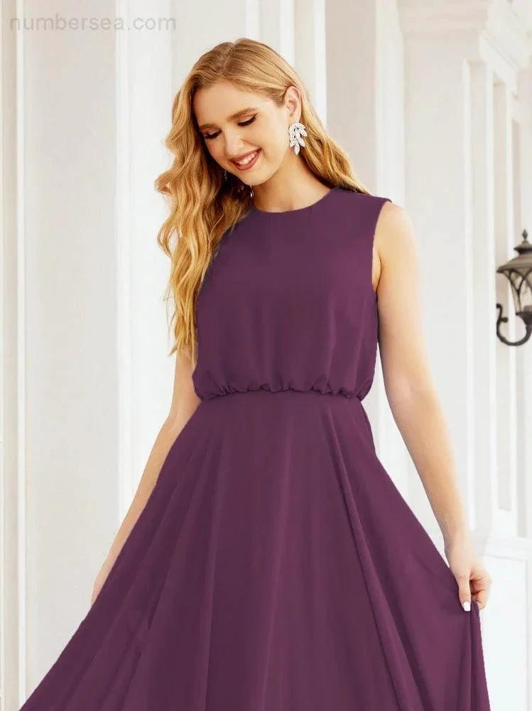 ZapDress Sleeveless Long Bridesmaid Dress A line Formal Evening Prom Gown 28025 (ZD17053)