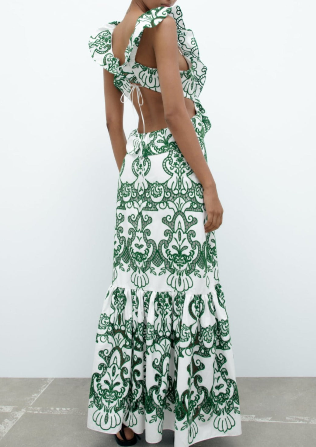 Krystel Statement Long Dress with Slit Chic Silhouette Collection