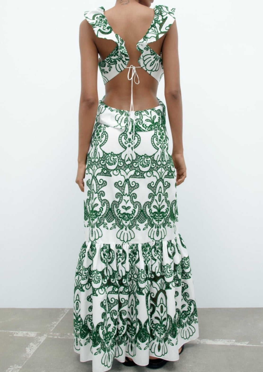 Krystel Statement Long Dress with Slit Chic Silhouette Collection