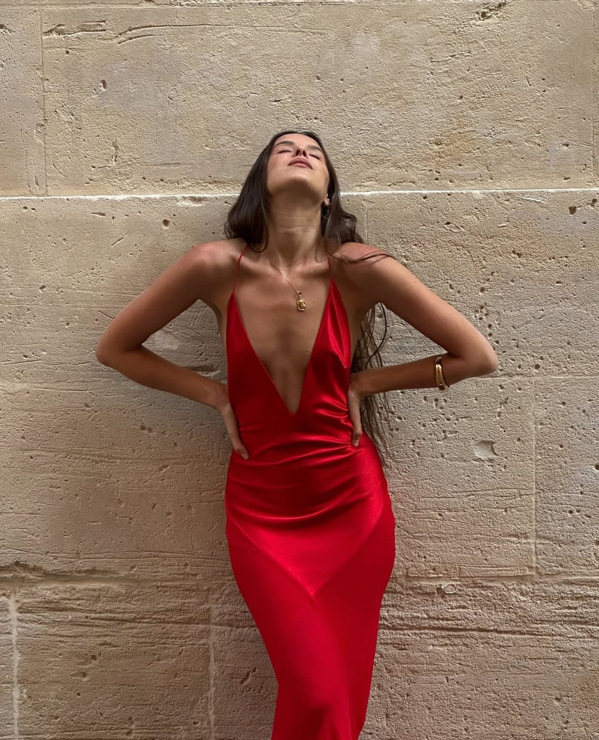 Backless Red Evening Dress Sexy Prom Dress