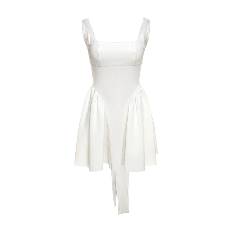Summer Rain Backless Lace up Bow Evening Dress - View 8 | VelvetHem