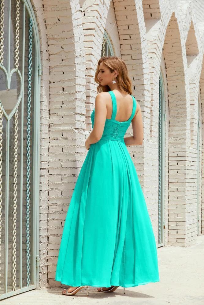 Halter Bridesmaid Dresses Formal Cocktail Prom Gown 28015 (ZD16956)