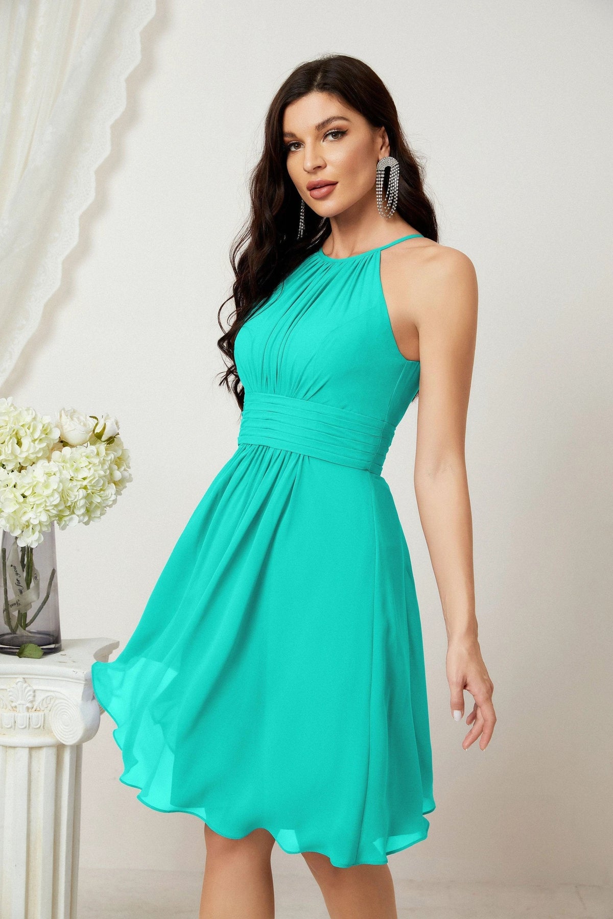 Halter Homecoming Dresses Formal Evening Party Cocktail Dress 28011 Clearance sale (ZD16954)