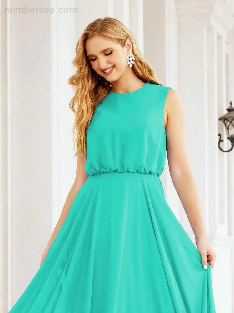ZapDress Sleeveless Long Bridesmaid Dress A line Formal Evening Prom Gown 28025 (ZD17053)