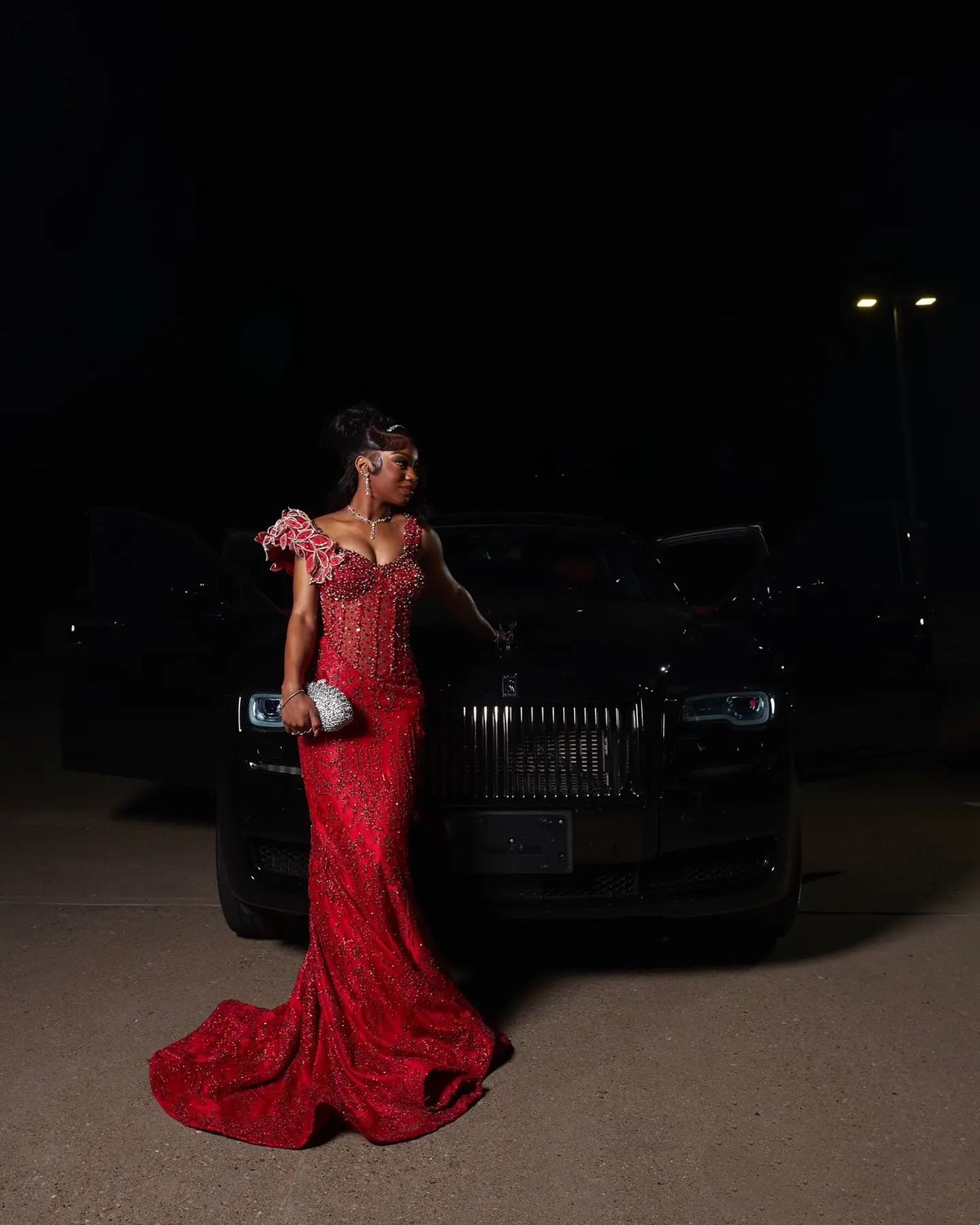 Red Mermaid Long Prom Dresses Formal Evening Dress - View 5 | FashionDia