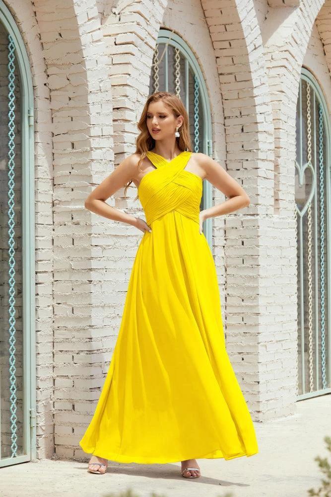 Halter Bridesmaid Dresses Formal Cocktail Prom Gown 28015 by numbersea