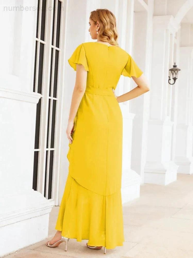 ZapDress Ruffled Bridesmaid Dresses Mermaid Formal Violin Evening Party Prom Gowns 28042 (ZD16997)