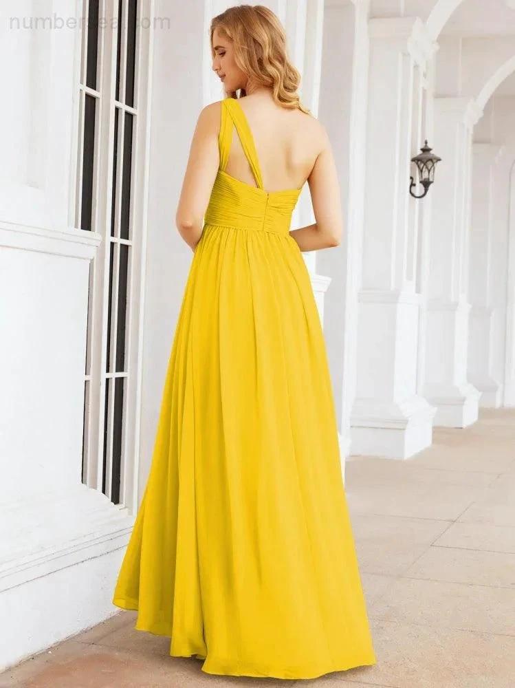 ZapDress One Shoulder Bridesmaid Dresses Long Maxi Formal Evening Party Prom Gowns 28061 (ZD17044)
