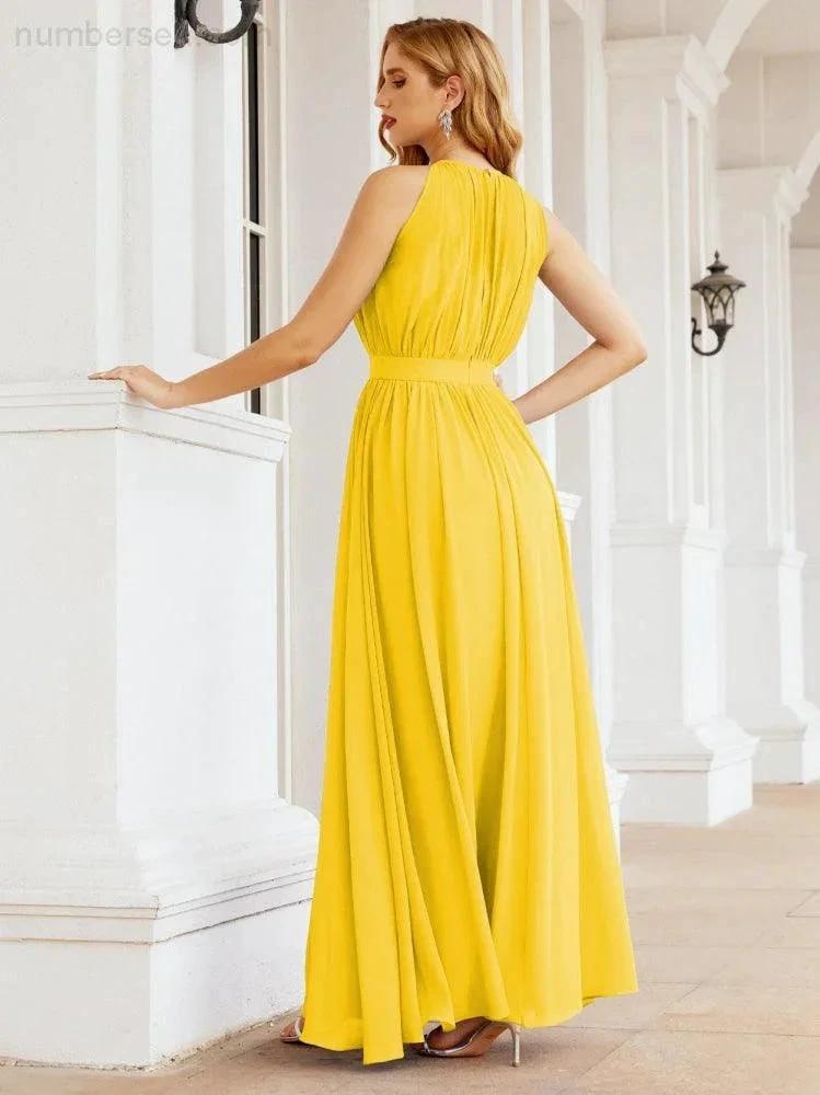 ZapDress Halter Bridesmaid Dress Empire Waist Formal Evening Prom Gown for Mother of The Bride 28030 (ZD17026)