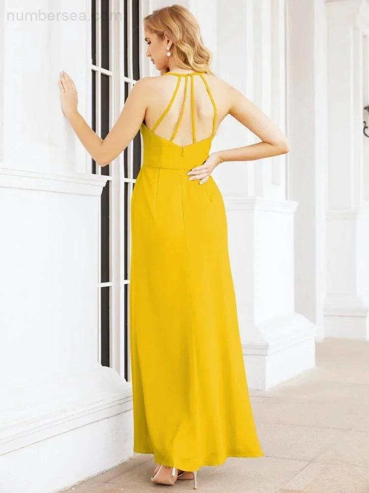 ZapDress Spaghetti Strap Bridesmaid Dresses V-Neck Long A-Line Formal Prom Gowns 28063 (ZD17045)