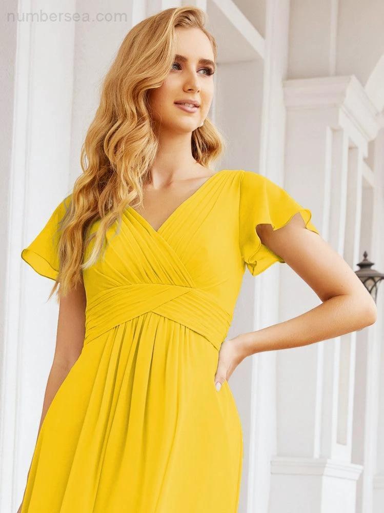 ZapDress Formal Prom Gowns for Mother of The Bride Cap Sleeves Bridesmaid Dress 28047 (ZD16958)