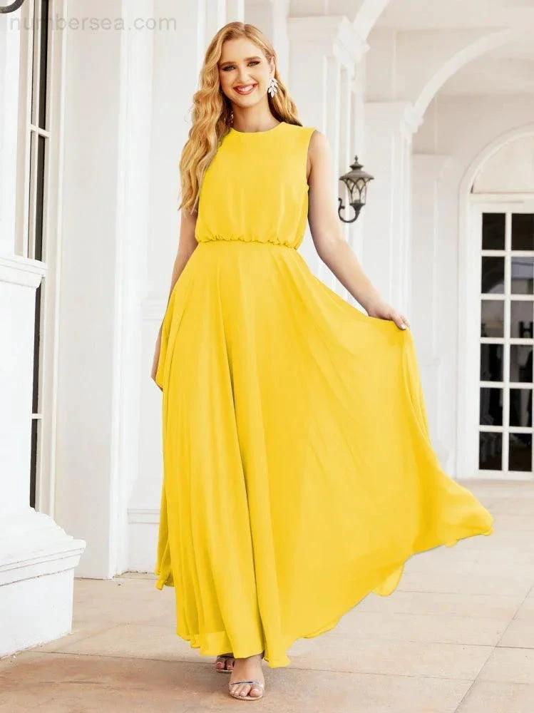 ZapDress Sleeveless Long Bridesmaid Dress A line Formal Evening Prom Gown 28025 (ZD17053)
