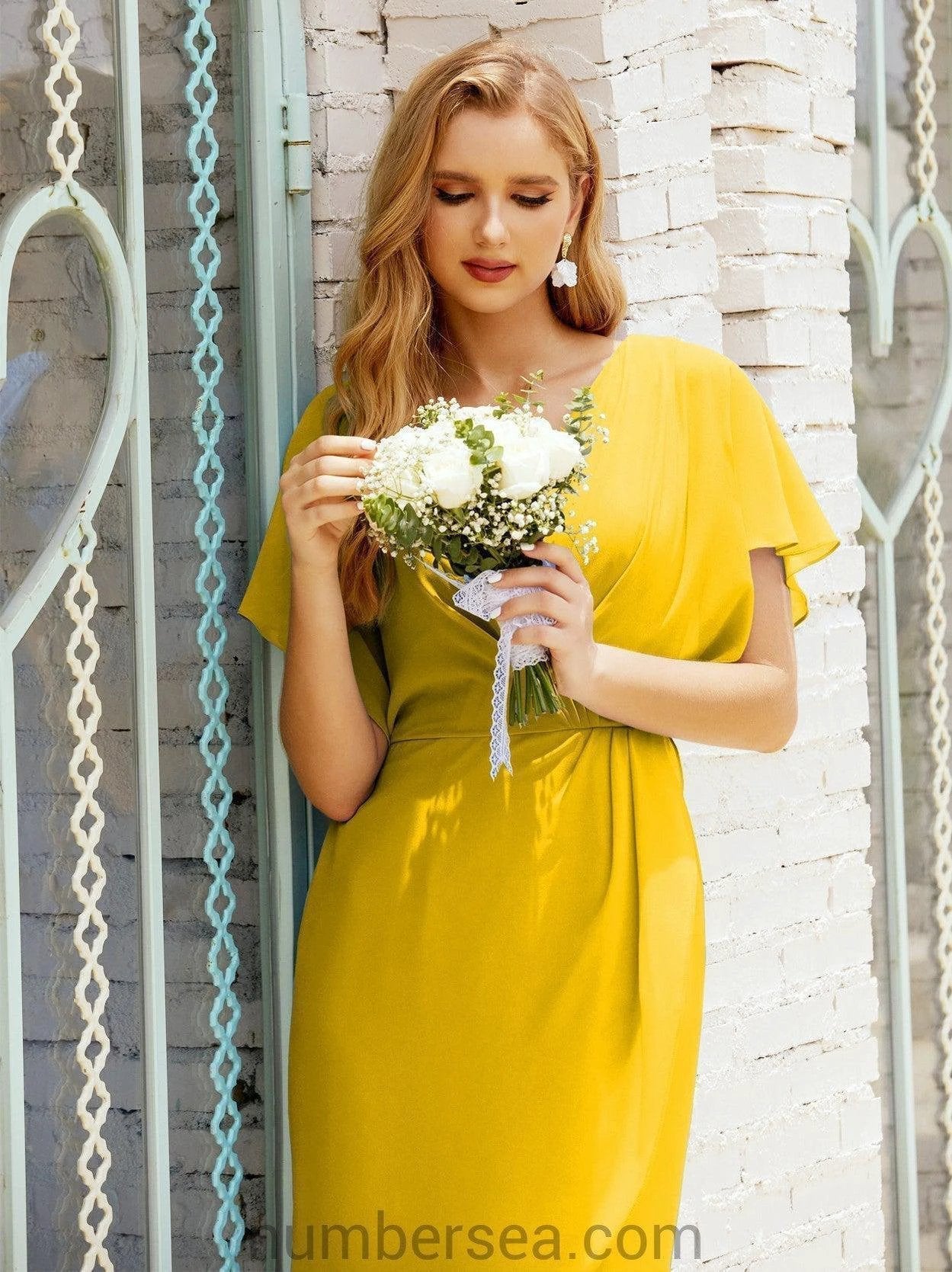 Homecoming Dresses Knee Length Sleeveless Prom Gowns 28021 (ZD16955)