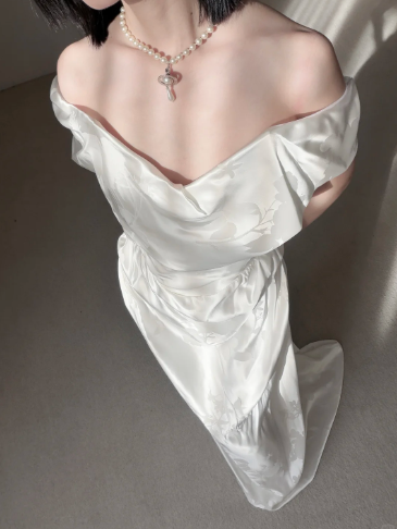 Elegant Simple Wedding Dress Formal Dress Party Dress Birthday Dress - View 3 | FashionDia