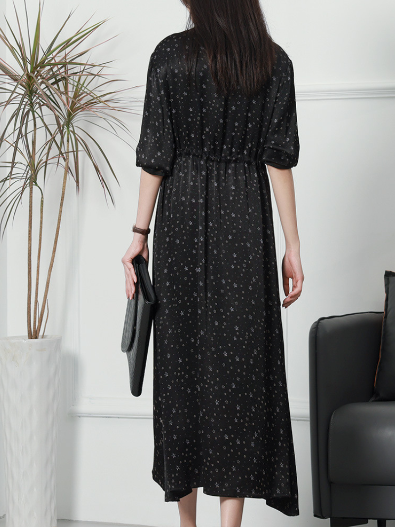 Petite Round Neck A-line Dress