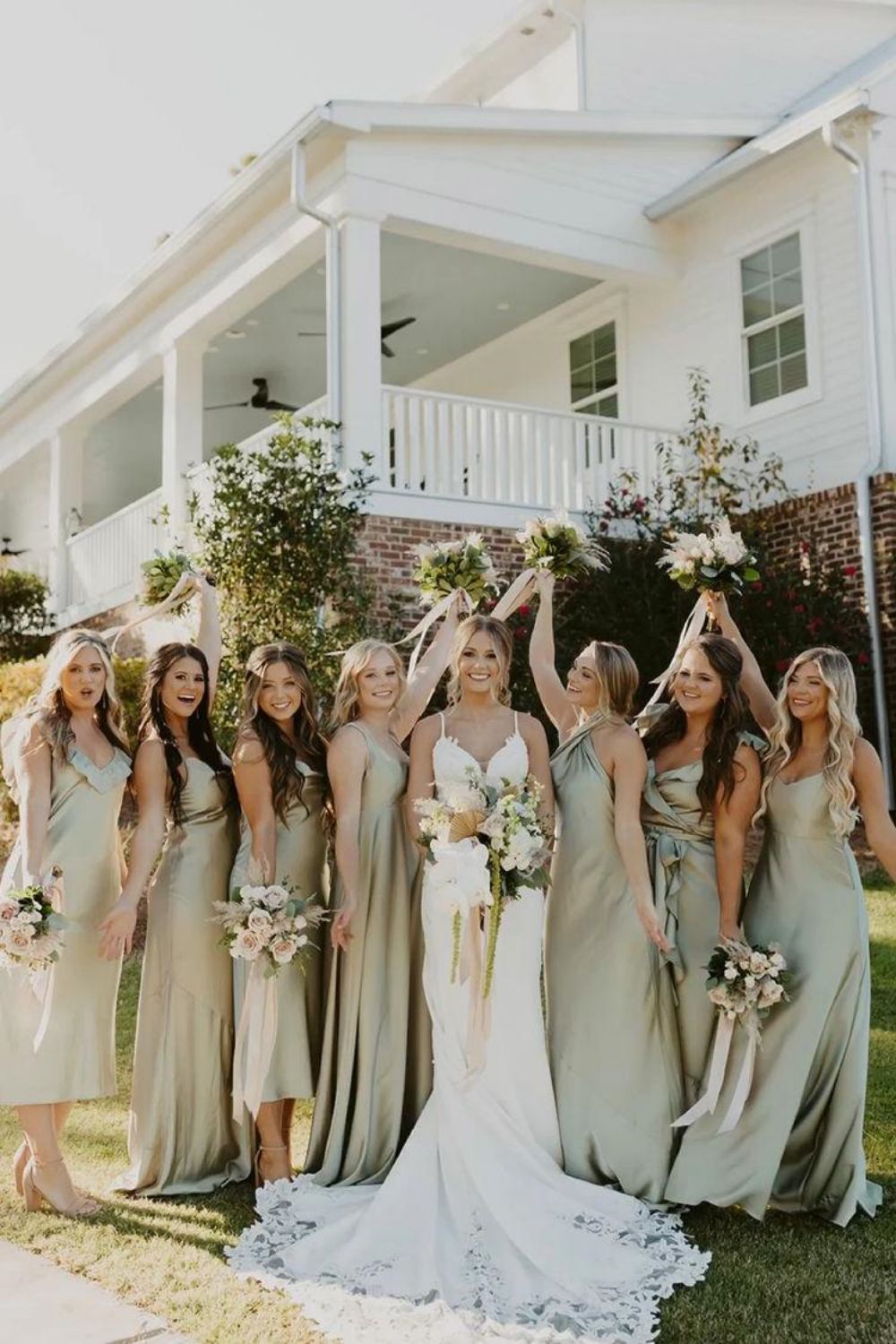 Mermaid Light Green Long Bridesmaid Dress Party Dress