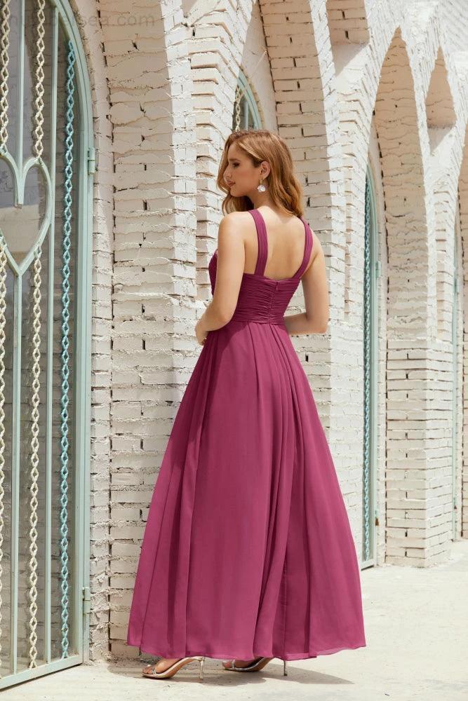 Halter Bridesmaid Dresses Formal Cocktail Prom Gown 28015 (ZD16956)