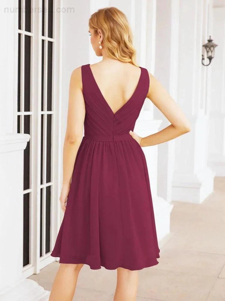 ZapDress Homecoming Dresses Knee Length Skirt V Back 28062 (ZD16943)