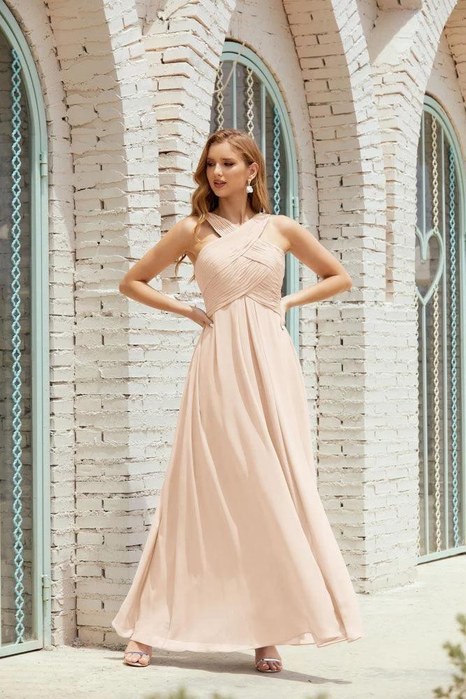 Halter Bridesmaid Dresses Formal Cocktail Prom Gown 28015 by numbersea