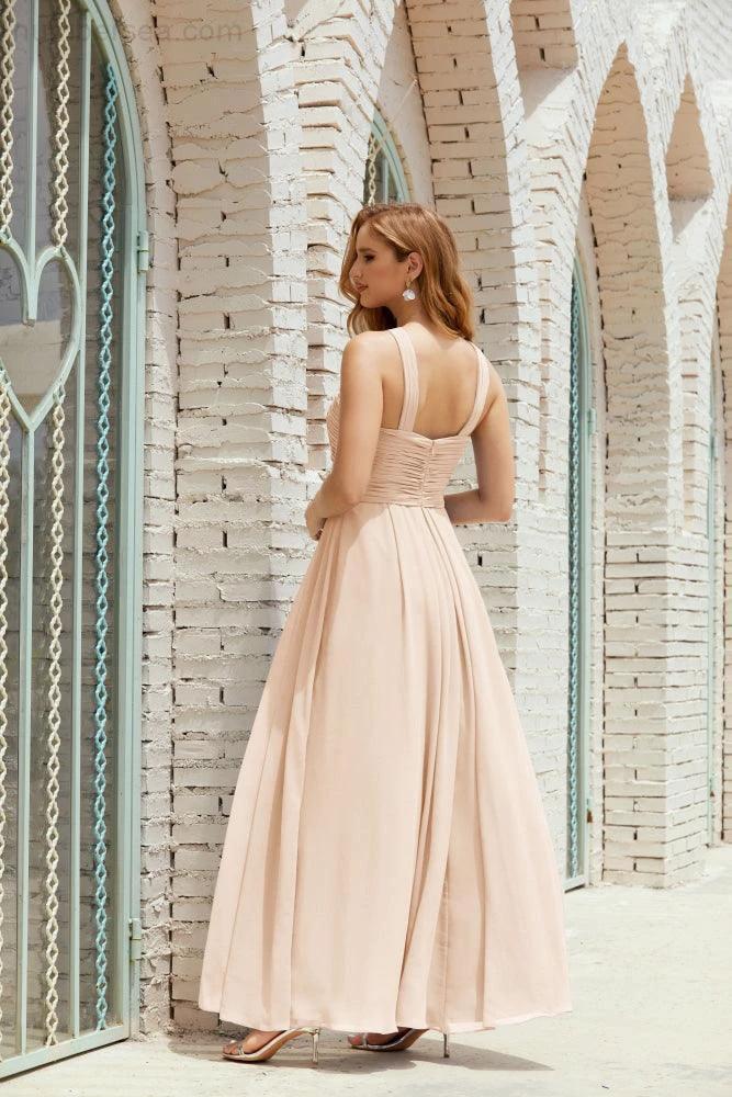 Halter Bridesmaid Dresses Formal Cocktail Prom Gown 28015 (ZD16956)