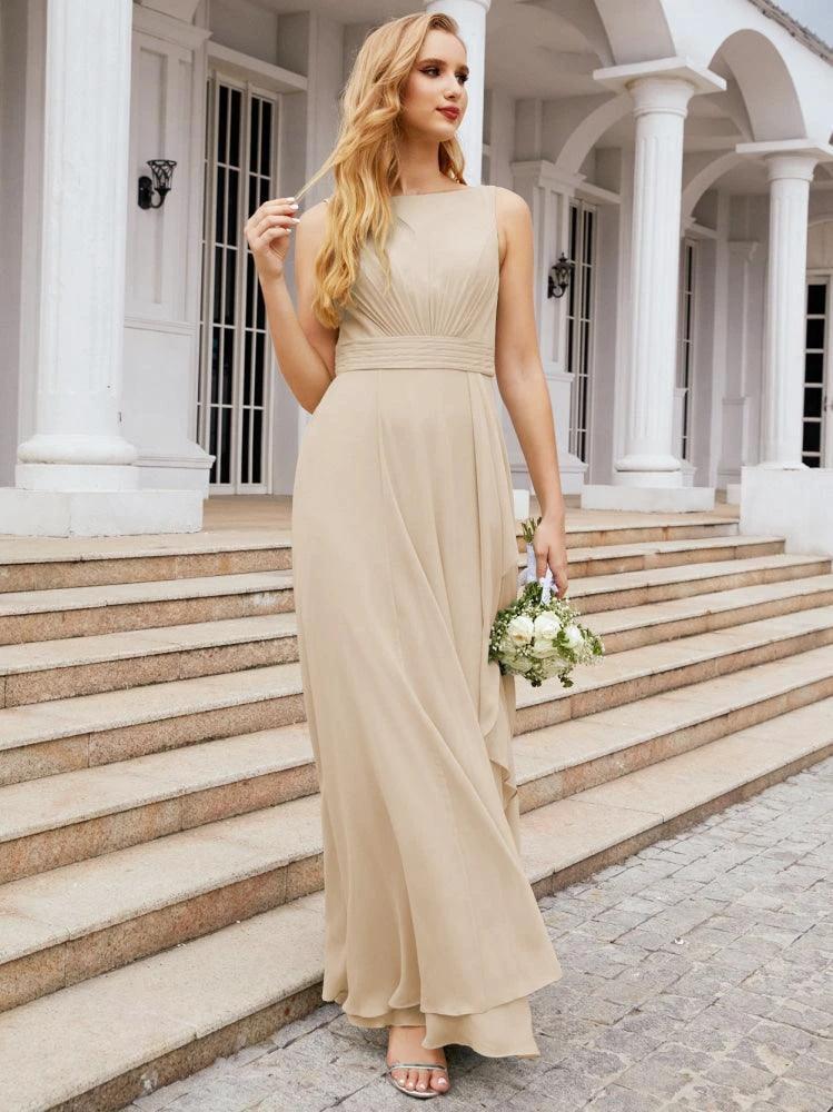 Numbersea Bridesmaid Dresses for Wedding Ruffles Long Formal Prom Gowns 28039 by numbersea