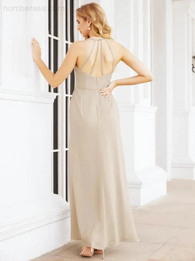 ZapDress Spaghetti Strap Bridesmaid Dresses V-Neck Long A-Line Formal Prom Gowns 28063 (ZD17045)